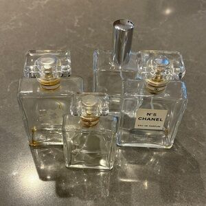 CHANEL N°5 Perfume Bottle Collection with Silver Accents